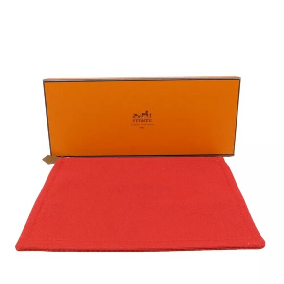 Authentic HERMES Yachting Pouch PM Pouch Red Cotton